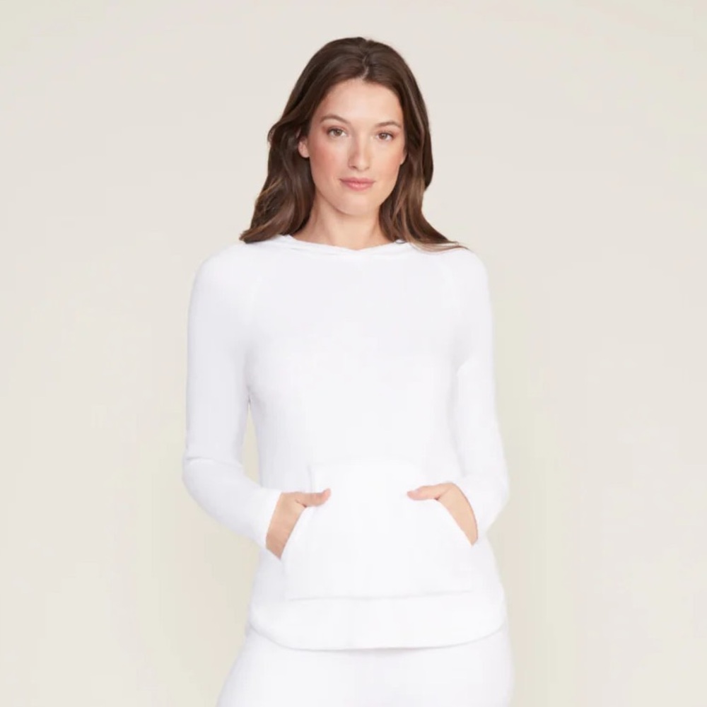 Barefoot Dreams CozyChic Ultra Light Pullover Hoodie - Sea Salt